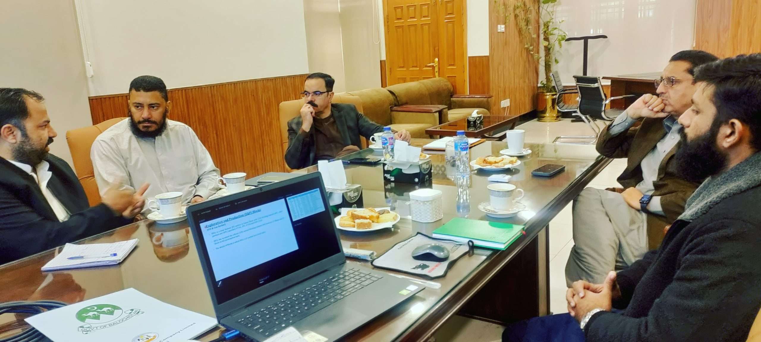  Mr. Muhammad Khalid Sarparah; Chief Executive Officer and his team briefed recently appointed Secretary Energy; Mr. Muhammad Dawood Bazai about the BECL's initiatives and pipeline interventions.