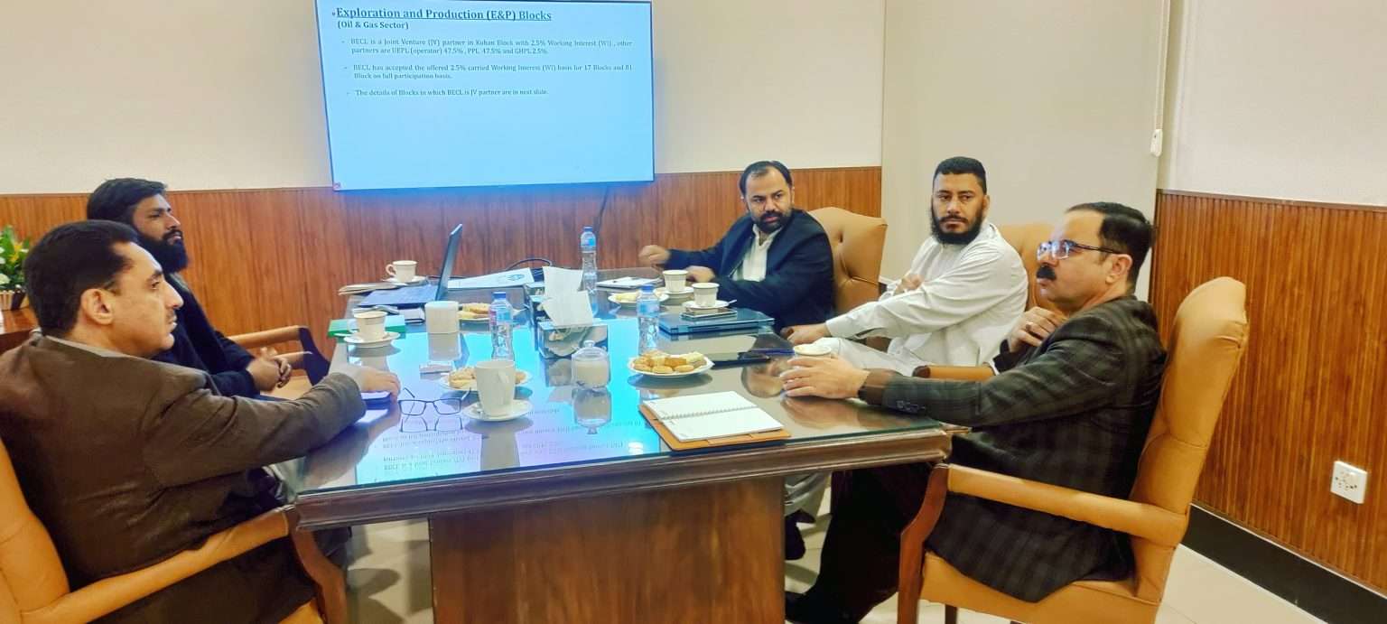 Asgar Rind Mr. Muhammad Dawood Bazai; Secretary Energy visited office of the BECL ...